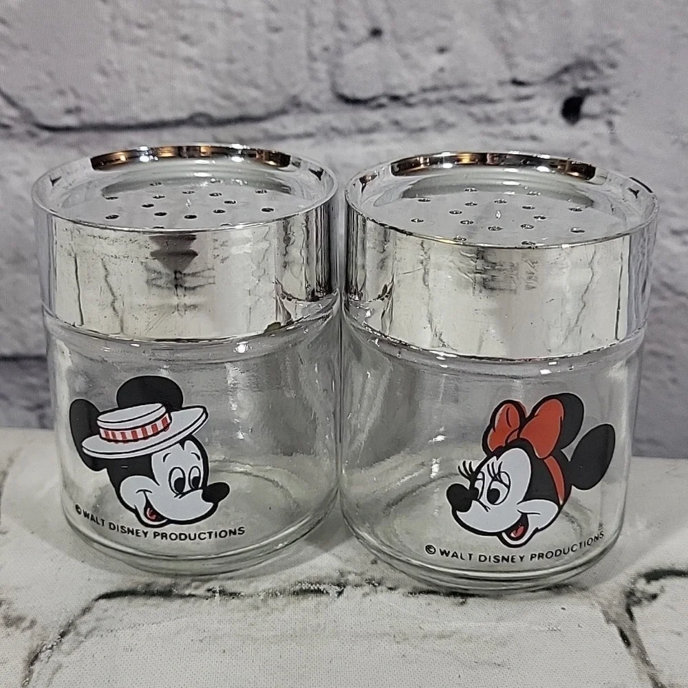 Vintage Walt Disney‎ Productions Salt Pepper Shakers Minnie Mickey Park Souvenir